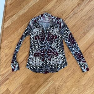 Vintage Y2K cache work blouse sexy